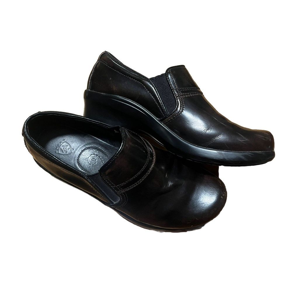 Ariat Women's Leather Clogs 9B Brown Style 10006800